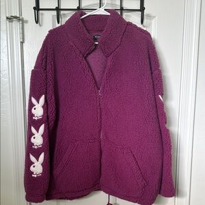 Plush Purple Playboy / Pacsun Teddy Jacket